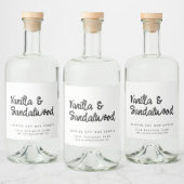 Matig etiket met witte zeugenkaars (Flessen)