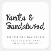 Matig etiket met witte zeugenkaars (Voorkant)