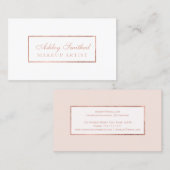 Matig faux roos goudkleurig wit, eenvoudig te make visitekaartje (Voorkant / Achterkant)