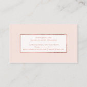 Matig faux roos goudkleurig wit, eenvoudig te make visitekaartje (Achterkant)