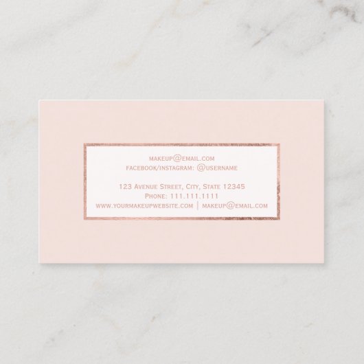 Matig faux roos goudkleurig wit, eenvoudig te make visitekaartje (Achterkant)