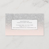 Matig faux zilveren glitter blush ombre make-up visitekaartje (Achterkant)