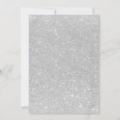 Matig faux zilverglitter elegant chic Sweet 16 Kaart (Achterkant)