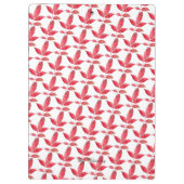 Matig Floral  Botanische Rode Chic Klembord (Achterkant)