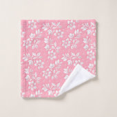 Matig Floral roze wit glas Bad Handdoek (Wasdoekje)