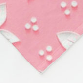 Matig Floral roze wit glas Fleece Deken (Hoek)