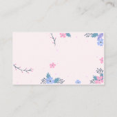 Matig Floral Sweet 16 roze Birthday Informatiekaartje (Achterkant)