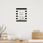 Matig floreel vrijgezellenfeest, welkomstteken poster (Keuken)