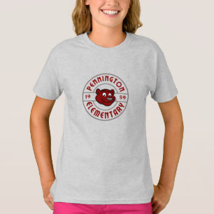 Matig formaat Art Deco Logo in rood T-shirt