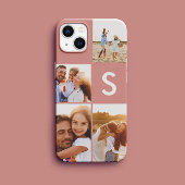 Matig fotocollage monogram zwart initiaal Case-Mate iPhone case
