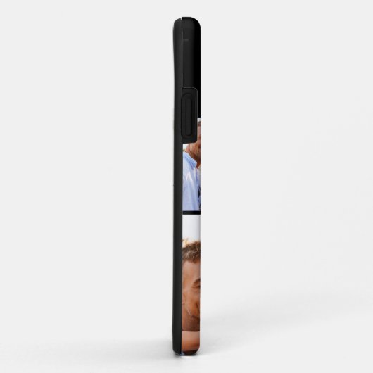 Matig fotocollage monogram zwart initiaal Case-Mate iPhone case (Achterkant/rechts)