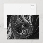 Matig Fractal Black White Nautilus Golden ratio Briefkaart (Voorkant / Achterkant)