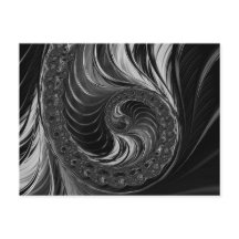 Matig Fractal Black White Nautilus Golden ratio