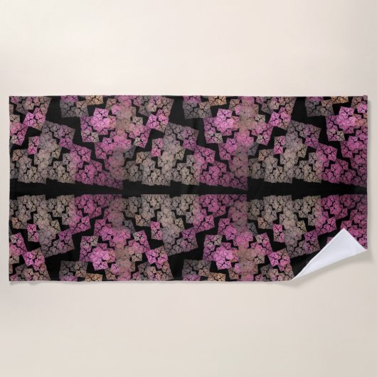 Matig fractal patroon strandlaken (Voorkant)