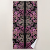 Matig fractal patroon strandlaken (Voorkant)