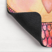 Matig Funky Sleepy Owl Mixed Media Painting Muismat (Hoek)