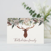 Matig gebladerd gebak bedankkaart (Staand voorkant)