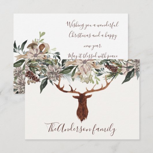 Matig gebladerd gebak bedankkaart (Voorkant / Achterkant)