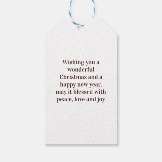 Matig gebladerd gebak cadeaulabel (Achterkant)