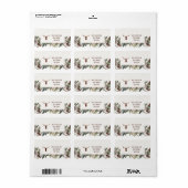 Matig gebladerd gebak etiket (Full Sheet)