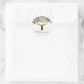 Matig gebladerd gebak ronde sticker (Tas)