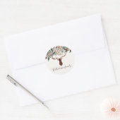 Matig gebladerd gebak ronde sticker (Envelop)