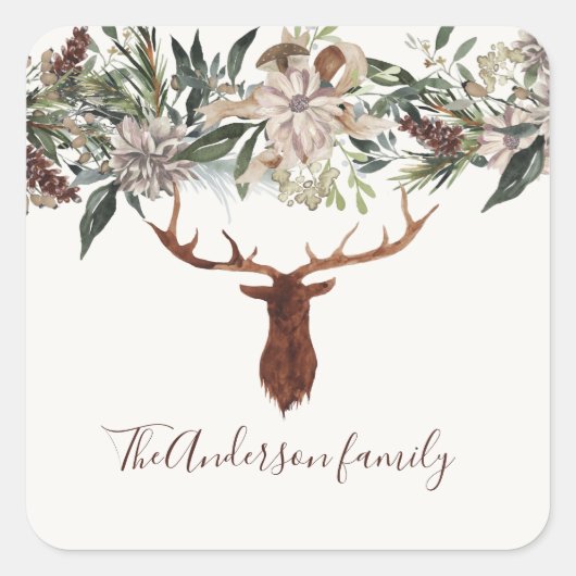 Matig gebladerd gebak vierkante sticker (Voorkant)