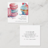 Matig gebold Waterverf gebak Schuffdesserts Vierkante Visitekaartje (Voorkant / Achterkant)