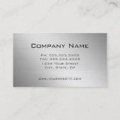 Matig geborsteld aluminium met kanonmetaal visitekaartje (Achterkant)