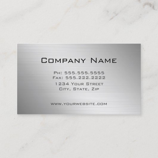 Matig geborsteld aluminium met kanonmetaal visitekaartje (Achterkant)