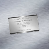 Matig geborsteld aluminium Visitekaartje Magnet Magneet (Voorbeeld)