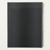 Matig geborsteld metaal zwart grijs monogram planner (Achterkant)
