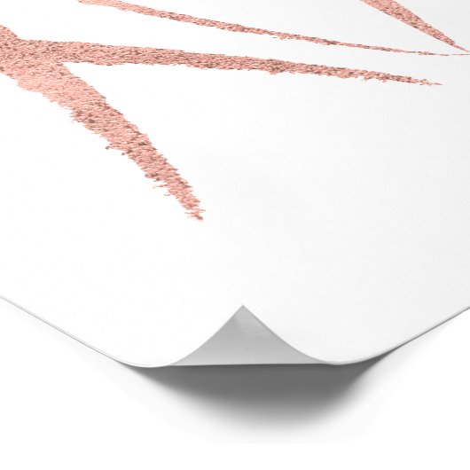 Matig geborsteld Roos Gold Valentijn Poster (Hoek)