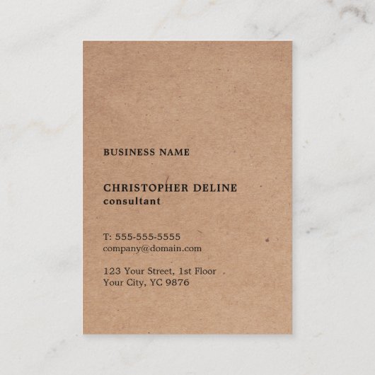 Matig gedrukt Kraft Gray White Monogram Visitekaartje (Achterkant)