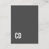 Matig gedrukt Kraft Gray White Monogram Visitekaartje (Voorkant)