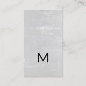 Matig gedrukt Kraft Texture Grey Bold Monogram Visitekaartje (Voorkant)