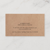 Matig gedrukt kraftpapier grijs wit geometrisch visitekaartje (Achterkant)