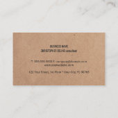 Matig gedrukt kraftpapier grijs wit geometrisch visitekaartje (Achterkant)