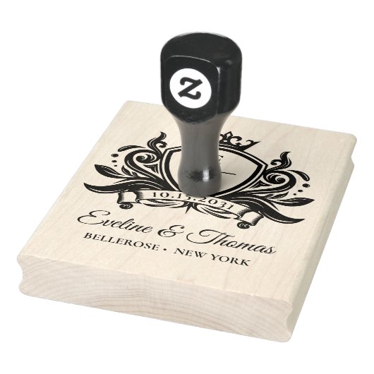 Matig gedurfd logo voor koninklijk bruiloft rubberstempel (Stempel)