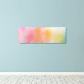 Matig Geel Groen Roze Blauw Paars Kleurrijk Canvas Afdruk (Insitu (Houten vloer))