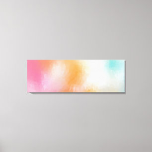 Matig Geel Groen Roze Blauw Paars Kleurrijk Canvas Afdruk