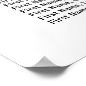 Matig geel zonnebloemkool 12-tabel zitje poster (Hoek)