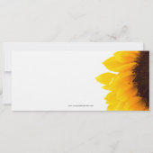 Matig geel zonnebloempje kaart (Achterkant)