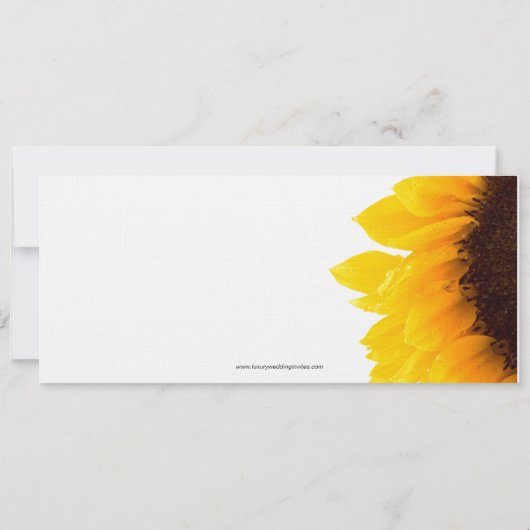Matig geel zonnebloempje kaart (Achterkant)