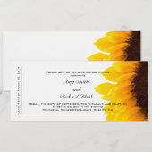 Matig geel zonnebloempje kaart (Voorkant / Achterkant)