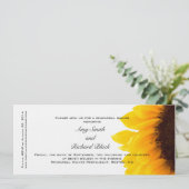 Matig geel zonnebloempje kaart (Staand voorkant)