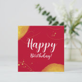 Matig gefeliciteerde verjaardag abstract citaat op (Staand voorkant)