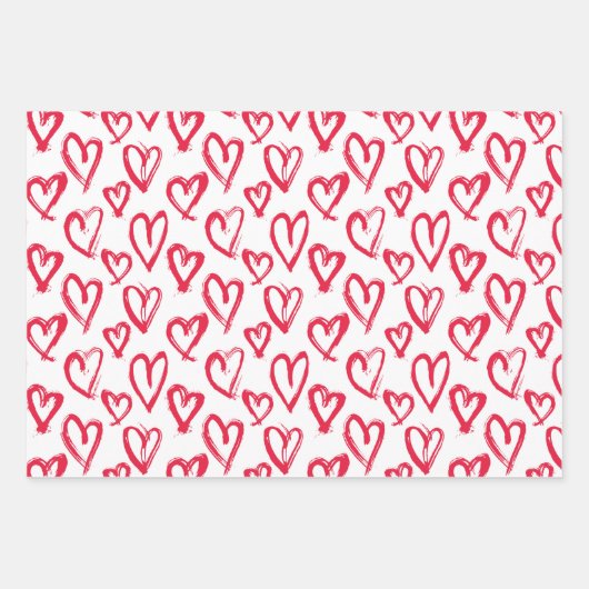 Matig gekleurd hart inpakpapier vel (Voorkant 3)