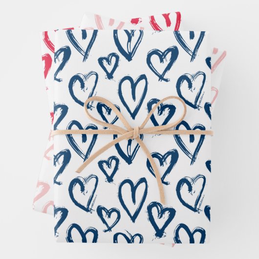 Matig gekleurd hart inpakpapier vel (In situ)