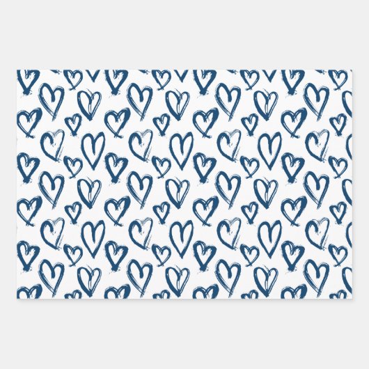 Matig gekleurd hart inpakpapier vel (Voorkant)